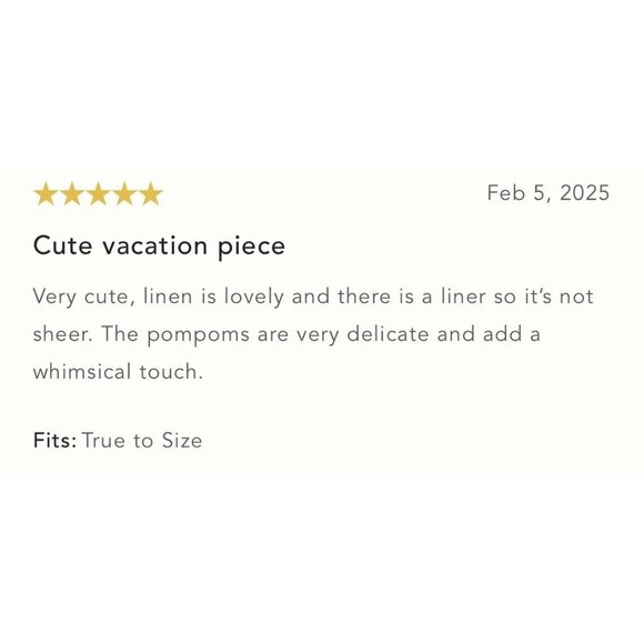 NWT Size L - Anthro Celandine Linen Blend Pom-Pom Mini Shift Dress (NWT US$ 88) - Picture 14 of 16